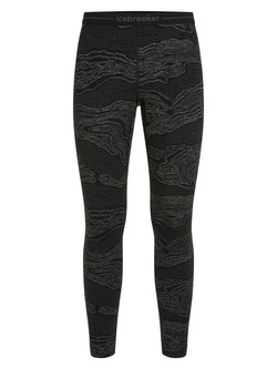 Legginsy termiczne Icebreaker Merino 260 Vertex Snow Guide czarno-szare