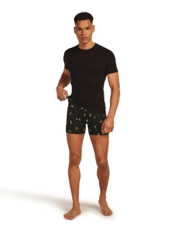 Bokserki termoaktywne Icebreaker Merino 150 Anatomica Boxers Snow Day czarno-żółte