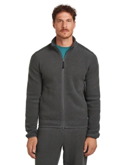 Bluza termoaktywna z zamkiem Icebreaker Merino Blend 800 RealFleece Classic Pile LS Zip szara