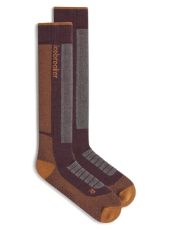 Skarpety Icebreaker Ski+ Medium OTC bordowo-pomarańczowe