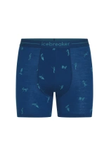 Bokserki termoaktywne Icebreaker Merino 150 Anatomica Boxers Snow Day granatowe