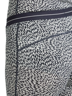 Legginsy termoaktywne damskie Icebreaker Merino 200 Oasis Flock Forms AOP granatowo-białe