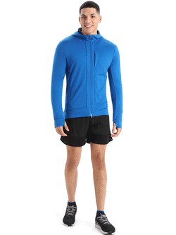 Bluza Icebreaker Quantum III LS Zip Hood niebieska
