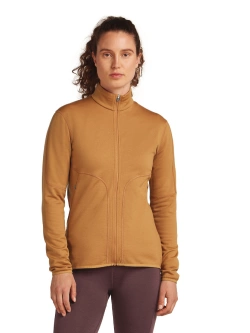 Bluza termoaktywna damska zapinana na zamek Icebreaker Merino 560 RealFleece Elemental jasnopomarańczowa