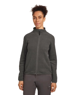 Bluza termoaktywna damska z zamkiem Icebreaker Merino Blend 800 RealFleece Classic Pile LS Zip szara
