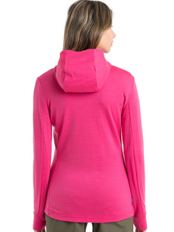Bluza damska Icebreaker Quantum III LS Zip Hood różowa