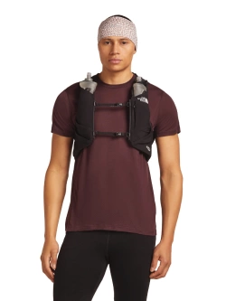 Opaska Icebreaker Merino 200 Oasis Headband Flock Forms AOP różowo-biała