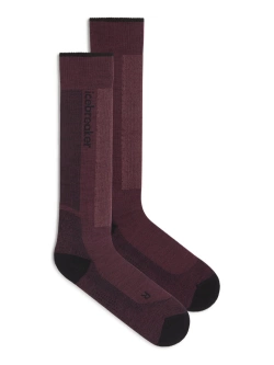 Skarpety damskie Icebreaker Ski+ Light OTC bordowe