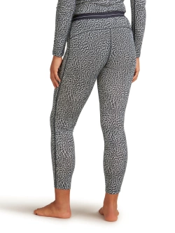 Legginsy termoaktywne damskie Icebreaker Merino 200 Oasis Flock Forms AOP granatowo-białe