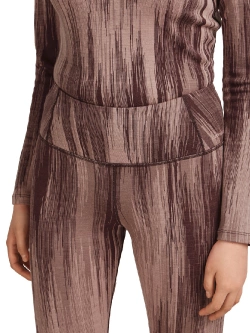 Legginsy termoaktywne damskie Icebreaker Merino 260 Tech Vertex High Rise Peak AOP różowo-czarne