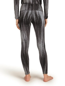 Legginsy termoaktywne damskie Icebreaker Merino 260 Tech Vertex High Rise Peak AOP czarno-szare