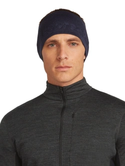 Opaska Icebreaker Merino 200 Oasis Headband Flock Forms AOP granatowa