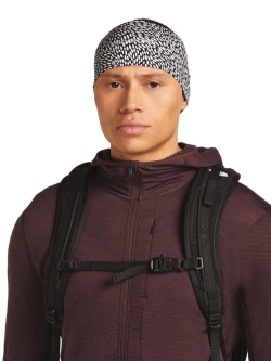 Opaska Icebreaker Merino 200 Oasis Headband Flock Forms AOP granatowo-biała