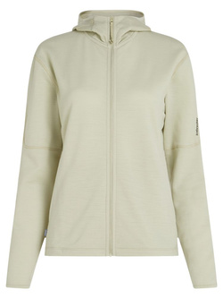 Bluza termoaktywna damska z zamkiem i kapturem Icebreaker 360 RealFleece Elemental kremowa