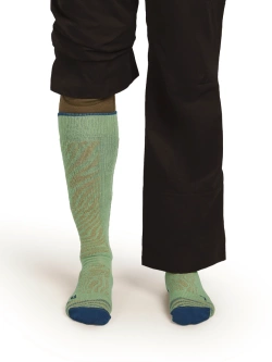 Skarpety Icebreaker Merino Blend Ski+ Light OTC Mountain Contour zielono-granatowe