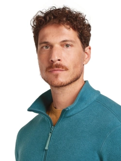 Bluza termoaktywna z zamkiem Icebreaker Merino Blend 800 RealFleece Classic Pile LS Zip niebieski