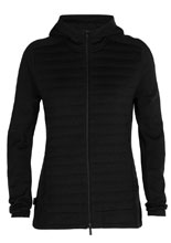 Bluza damska Icebreaker ZoneKnit LS Zip Hoodie czarna