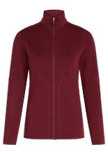 Bluza termoaktywna damska zapinana na zamek Icebreaker Merino 560 RealFleece Elemental bordowa