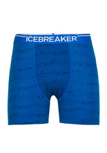 Bokserki Icebreaker Anatomica Boxers niebieskie z wzorkiem