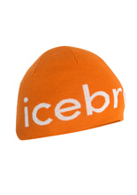 Czapka termoaktywna Icebreaker Beanie z wełny merino, pomarańczowo-biała