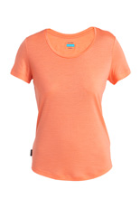 Koszulka damska Icebreaker 125 Cool-Lite Sphere III LS Tee pomarańczowa