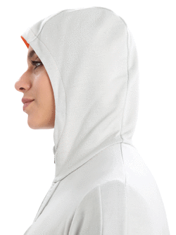 Bluza damska Icebreaker Quantum III LS Zip Hood biała