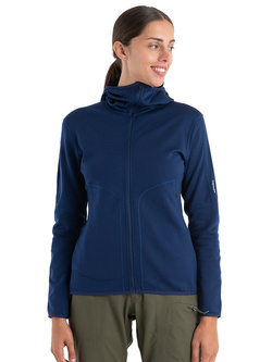 Bluza damska Icebreaker Realfleece Elemental II niebieska