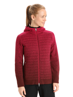 Bluza damska Icebreaker ZoneKnit Insulated LS bordowa