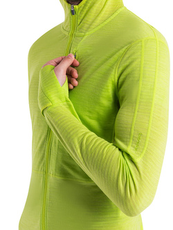 Bluza z kapturem Icebreaker Merino 200 Realfleece Descender żółta