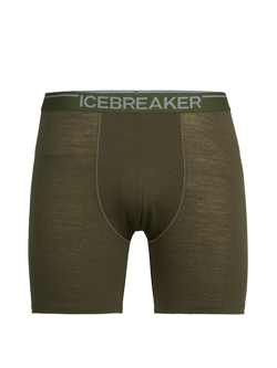 Bokserki termoaktywne z dłuższymi nogawkami Icebreaker Anatomica khaki