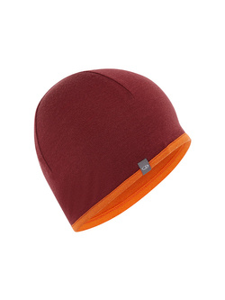 Czapka Icebreaker Pocket Hat bordowo-pomarańczowa