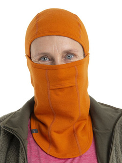 Kominiarka termoaktywna unisex Icebreaker Apex Balaclava pomarańczowa