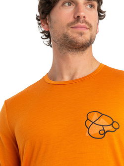 Koszulka Icebreaker Tech Lite II SS Tee Community pomarańczowa