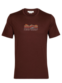 Koszulka Icebreaker Tech Lite II SS Tee Mountain Geology bordowa