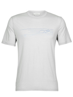 Koszulka Icebreaker Tech Lite II SS Tee Ski Stripes biała