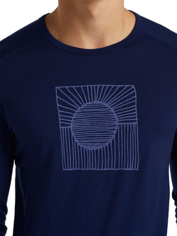 Koszulka męska Icebreaker 200 Oasis Solar granatowa