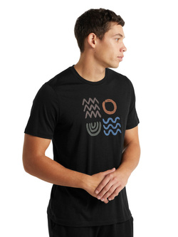 Koszulka męska Icebreaker T-Lite II Nature Components czarna
