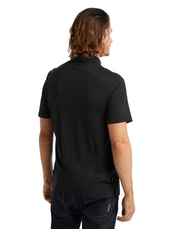Koszulka męska Icebreaker Tech Lite II Polo czarna