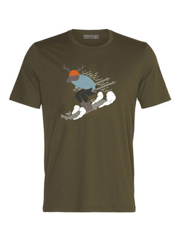 Koszulka męska Icebreaker Tech Lite II Ski Rider zielona