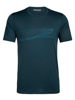 Koszulka męska Icebreaker Tech Lite SS Crewe Single Line Whale