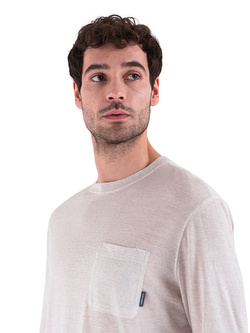 Koszulka z długim rękawem Icebreaker 150 Tech Lite III Pocket Tee biała