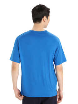 Koszulka z krótkim rękawem Icebreaker Granary SS Pocket Tee niebieska