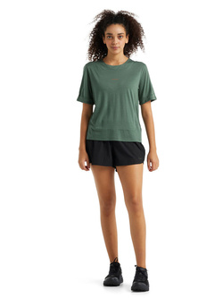Koszulka z krótkim rękawem damska Icebreaker Meteroa zielona