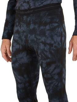 Legginsy termiczne Icebreaker Merino 200 Oasis Cloud Dye czarno-granatowe