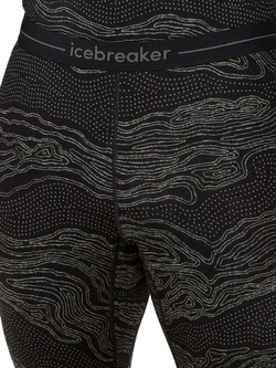 Legginsy termiczne Icebreaker Merino 260 Vertex Snow Guide czarno-szare