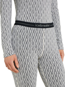 Legginsy termiczne damskie Icebreaker Merino 260 Vertex On-Piste biało-czarne