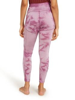 Legginsy termoaktywne damskie z wysokim stanem Icebreaker Merino 260 Fastray 25 Cloud Dye różowe