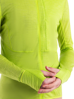 Bluza z kapturem Icebreaker Merino 200 Realfleece Descender żółta