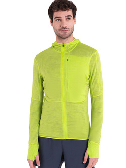 Bluza z kapturem Icebreaker Merino 200 Realfleece Descender żółta