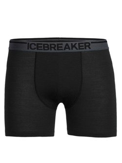 Bokserki męskie Icebreaker Anatomica Boxers czarne